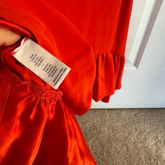 Cinq a sept red silk top - Picture 4 of 6